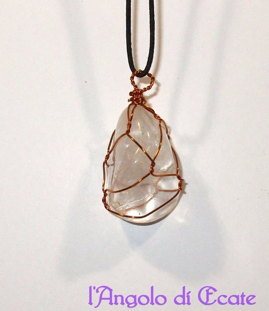 Ciondolo Obelisco Di QUARZO Ialino Cristallo Di Rocca Collana Chakra Minerali A 7432043799727 - Foto 10