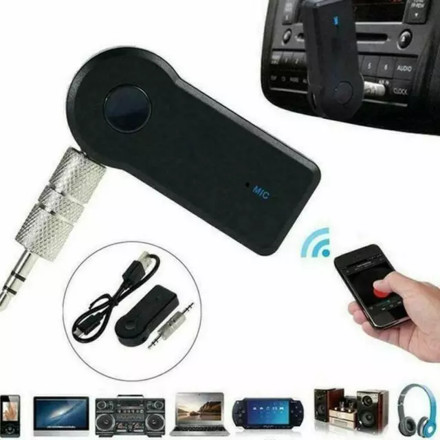 Bluetooth Audio Adapter for Car with 35mm AUX Cable Wireless Music Receiver