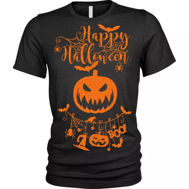 Happy Halloween T-Shirt Zucca Inquietante Unisex da Uomo