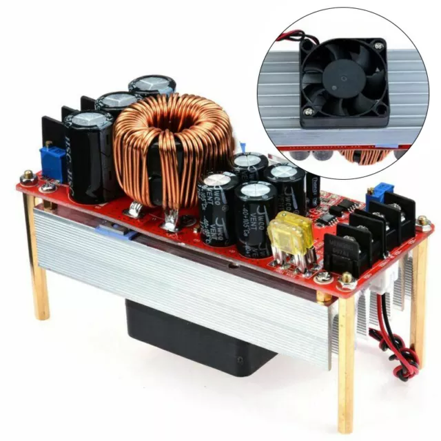1500W 30 A DC 10-60V To DC 12-90V Boost Converter Step Up Power Supply Module UK
