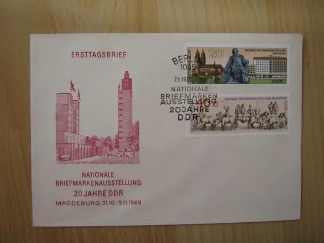 Ersttagsbrief / FDC DDR 28.10.1969  Briefmarkenausstellung  (1513-1514)  24