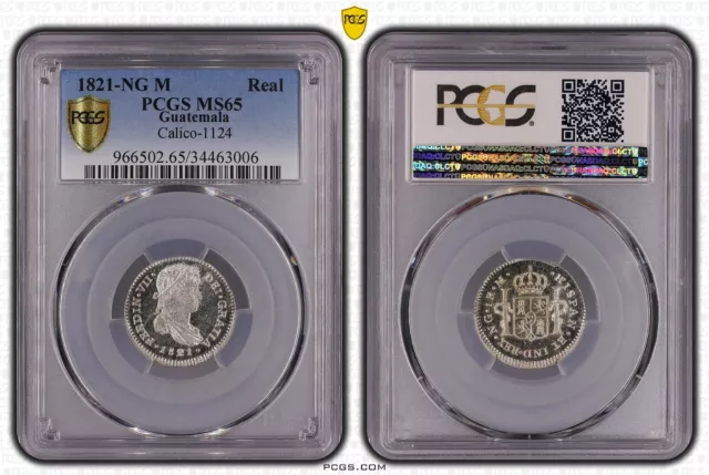 1 Real Ferdinand VII - 1821 - PCGS MS 65