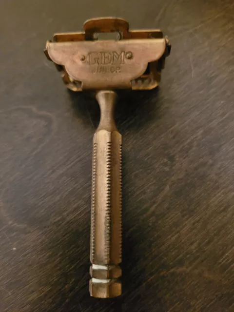 "GEM" Junior  Rare  Vintage  Brass Safety Razor Circa 1920's