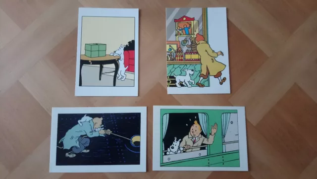 Lot De 4 Cartes Postales - Tintin Herge Moulinsart