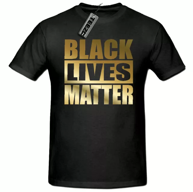 Black Lives Matter t shirt, Anti Racism Protest Unisex t shirt, (Gold Slogan)