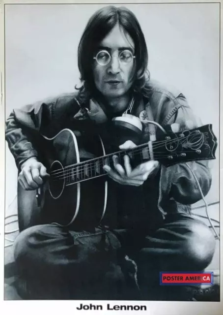 John Lennon Playing Guitar Poster 24 x 34