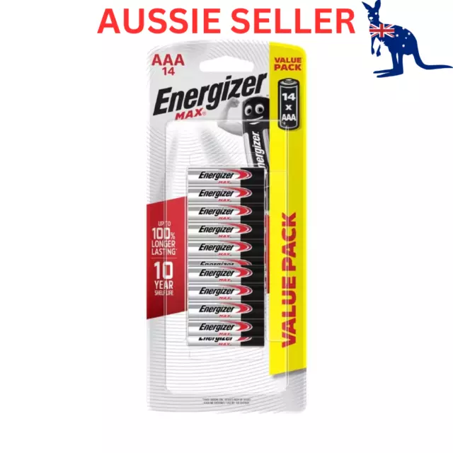 Energizer Max Alkaline Batteries AAA Power Seal Technology 14 pack