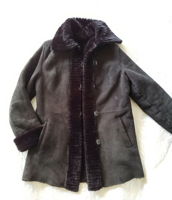 Blue Duck USA Spanish lamb fur shearling coat genuine sheepskin jacket XS Blue Duck USA Spanish lamb fur shearling coat genuine sheepskin jacket XS