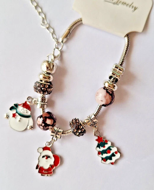 Charm Bracelet With Christmas Characters - Stocking Filler