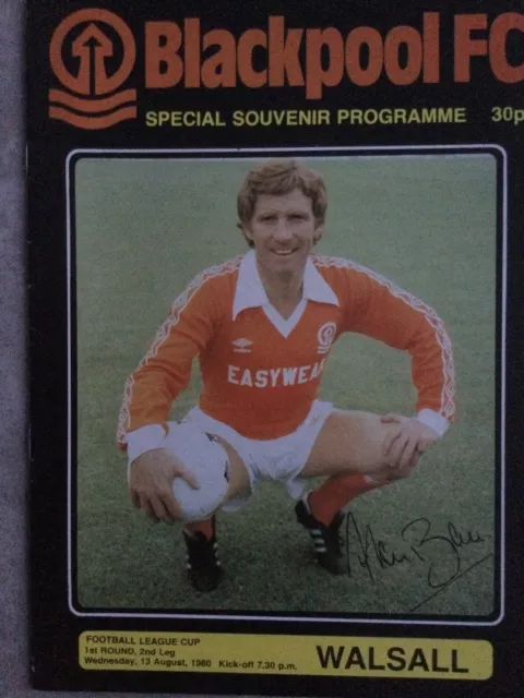 1980/81  Blackpool v Walsall [Football League Cup]