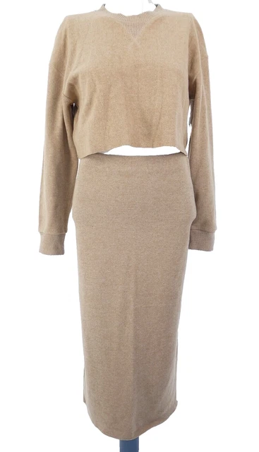 Gonna beige zara sale