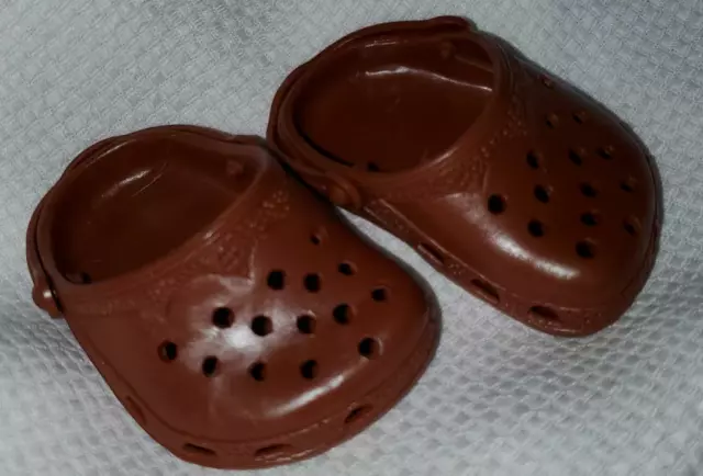 NIP-Brown Plastic Clogs for American Girl and similar sized 18" Dolls