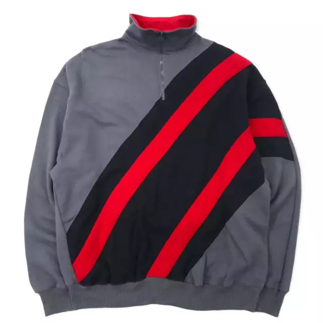JERZEES HALF ZIP Sweatshirt XL Gray Cotton Big Size $50.00 - PicClick