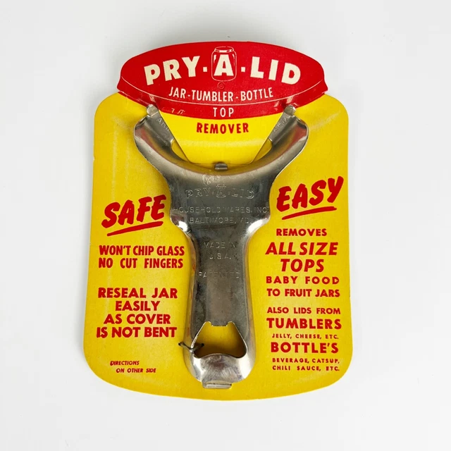 VINTAGE NOS PRYALID Mason Jar Lid Opener & Bottle Cap Top Remover 49