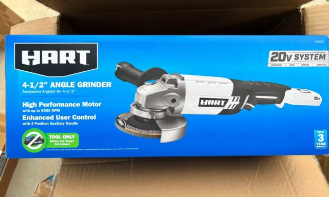 Hart HPAG01 20V 4-1/2 Cordless Angle Grinder (Tool Only)