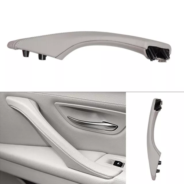 1x Door Trim Pull Handle Right Side Leather for BMW 5 series F10 F11 F18 Grey