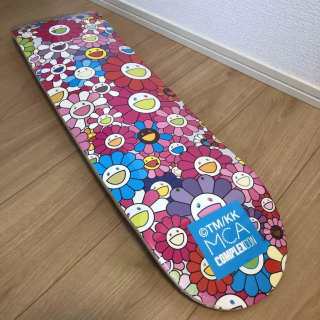 Takashi Murakami Complexcon MCA Multi Flower 8.0 Skate Deck 2017 Pink Genuine