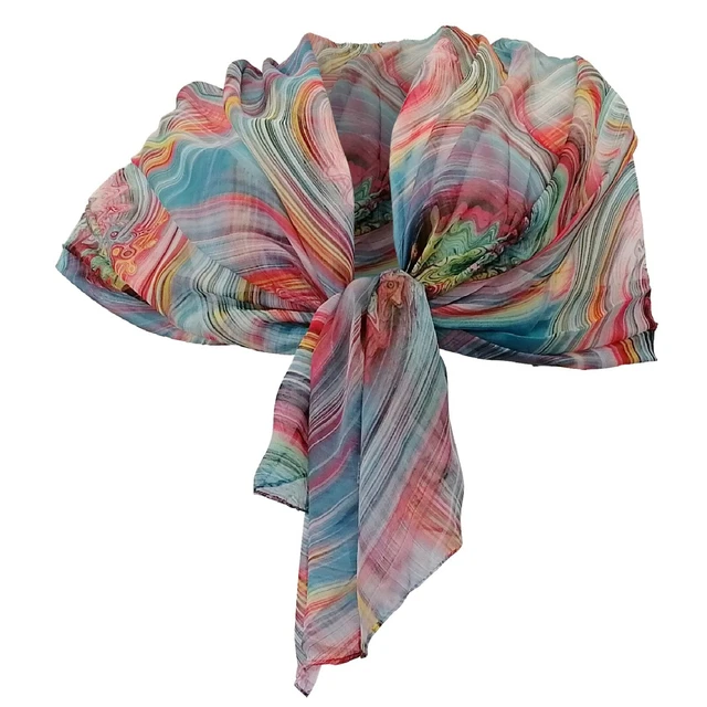 Pashmina Estiva Unisex Leggera - 100% Poliestere, 6 Colori, Lavabile