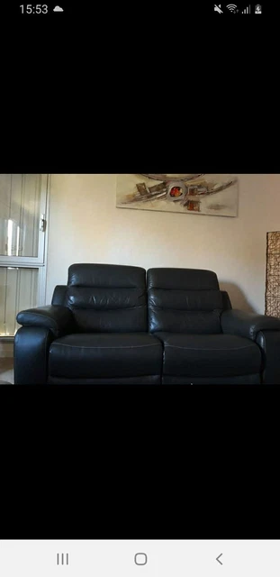 Lot de 3 Canapés ITALSOFA Cuir Blanc : un canapé 3 Places + 2 canapé d