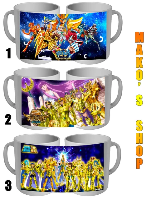Mug Les Chevaliers Du Zodiaque (Saint Seiya) - 325 Ml, Céramique Blanche, Neuf
