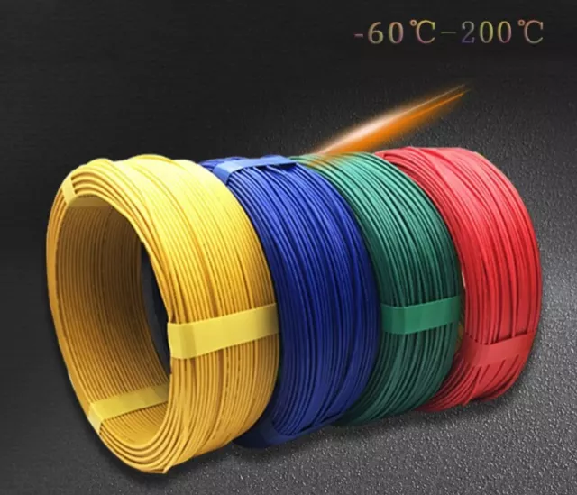 Flexible Soft Silicone Wire Cable 4/6/8/10/12/14/16/18/20/22 AWG Many Colours. 2