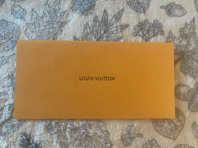 Authentic Louis Vuitton LV Orange Receipt Holder Envelope One Piece