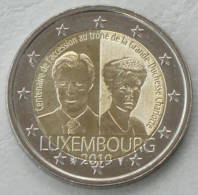 2 Euro Gedenkmünze Luxemburg 2019 Großherzogin Charlotte unz.