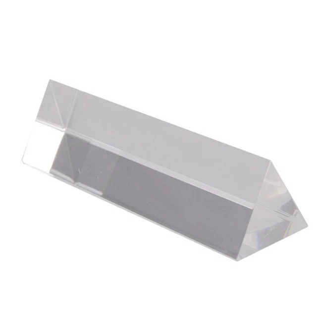 25x25x80mm Prismas Ópticos Triangulares Vidrio Física Enseñanza Luz Refractada
