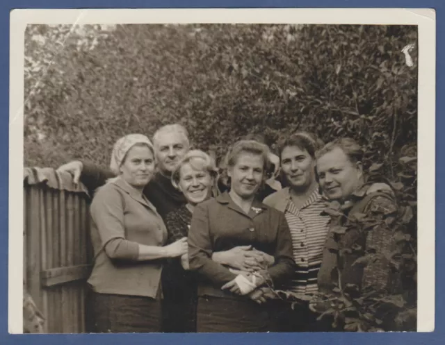 Beautiful cute guys and girls near the trees Soviet Vintage Photo USSR