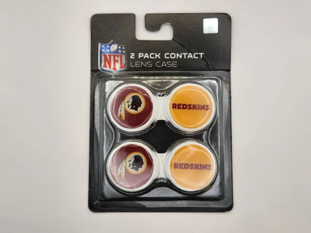 New In The Package Washington Redskins 2 Pack Contact Lens Cases