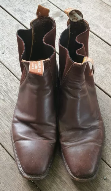 RM Williams - Chestnut Comfort Craftsmen Leather Boots - Size 8.5 HCF
