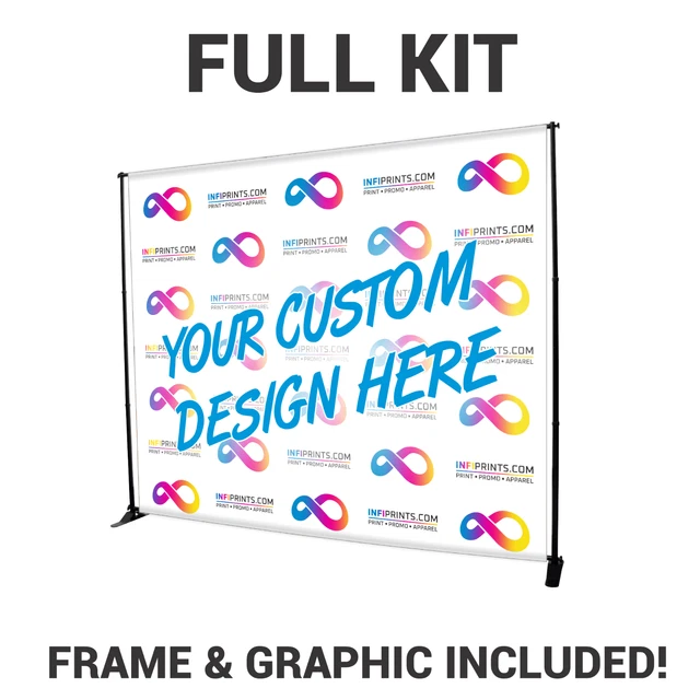 8'x8' Full Color Step & Repeat Banner Stand Backdrop Tradeshow Expanding Display 8'x8' Full Color Step & Repeat Banner Stand Backdrop Tradeshow Expanding Display