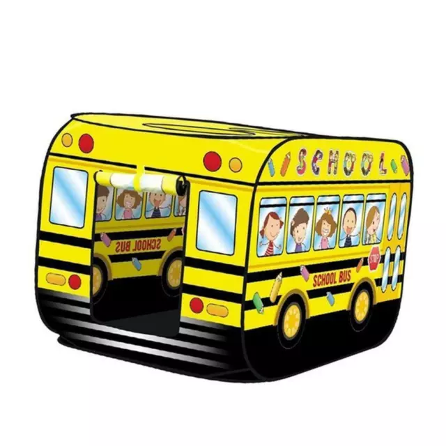 Play Tent Playhouse Pop Up Pretend Play School Bus Lawn Playroom Toy Gift