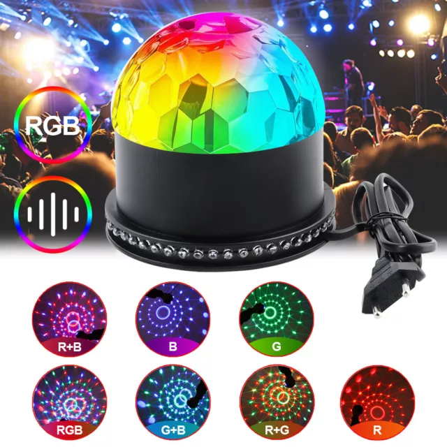 LED Discokugel RGB Bühnenbeleuchtung Disco Lichteffekt DJ Party Musiksensor