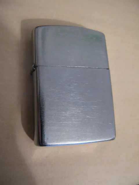 Vintage Stainless Steel Flip-Top Petrol Lighter In Good Condition. Needs Fuel.