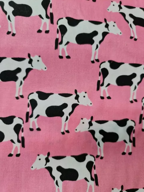 Retro Cow Fabric 100% Cotton 45" Wide Sold By Full Meter