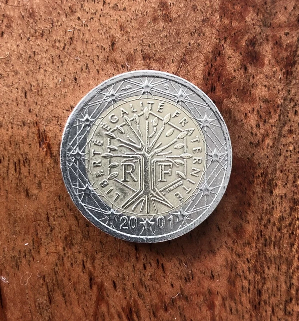 2 EURO MÜNZE liberte egalite fraternite 2001 EUR 100,00 - PicClick DE