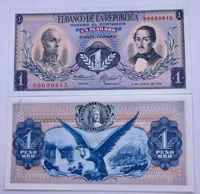 Chile 1 Peso Oro 1973 P404e UNC World Banknote