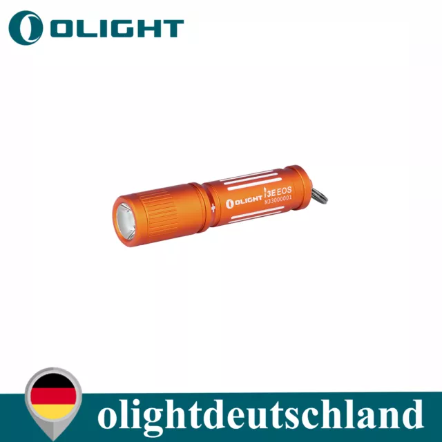 Olight I3E EOS Mini LED Taschenlampe Schlüsselanhänger 90LM - Lebendiges Orange