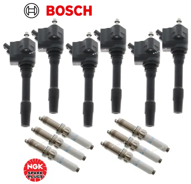 Ignition Coil & Spark Plug (6sets) OEM for BMW 3.0L X3 X4 X5 X6 X7 Z4