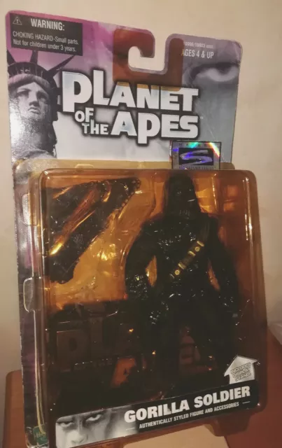 Planet of the Apes Gorilla Soldier Hasbro figure Special Collector basetta 1999