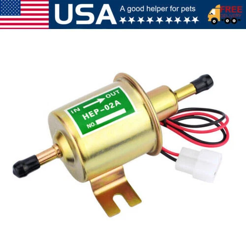 Universal 12V Electric Inline Fuel Pump For Lawn Mowers Small Engine Gas Diesel