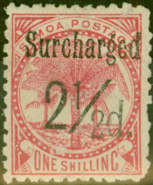 Samoa 1898 2 1/2d Auf 1s Matte Rose-Karmin SG86 Fein MTD Postfrisch (16)