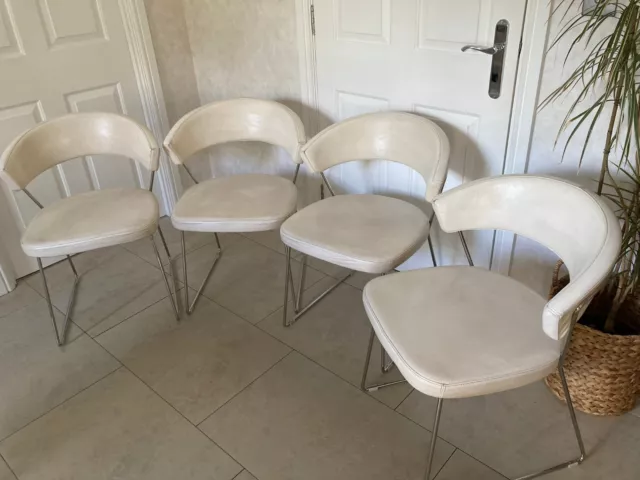 4 Calligaris Leather Dining Chairs