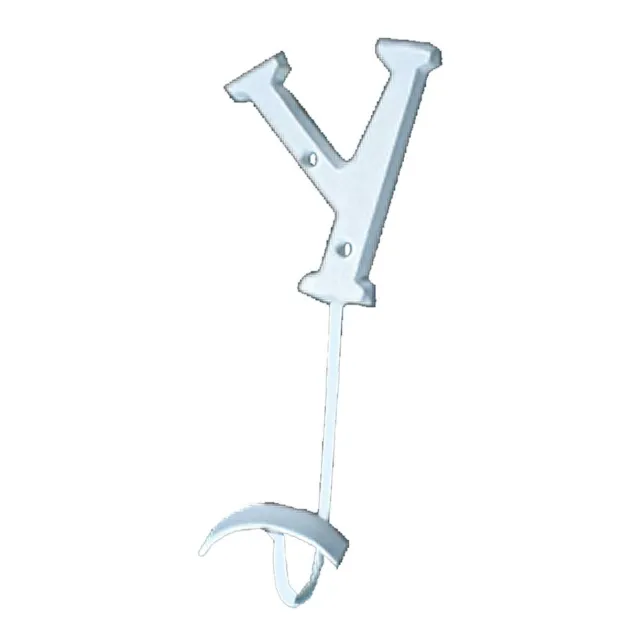 Letter Hook Y Wrought Iron White Decorative | Renovator's Supply