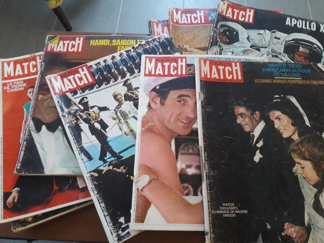 Lot / 11 Magazines Paris Match Anciens