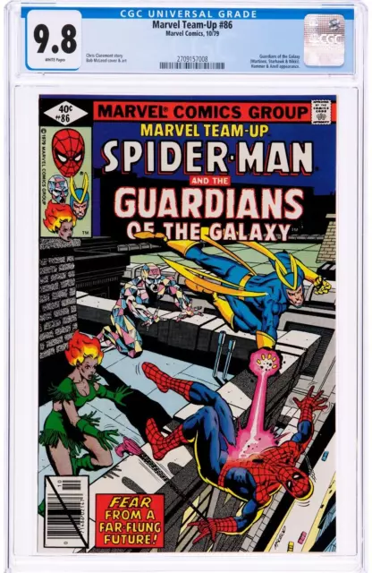 Marvel Team-Up #86 CGC 9.8 NM/MT White Pages SPIDER-MAN Guardians of the Galaxy