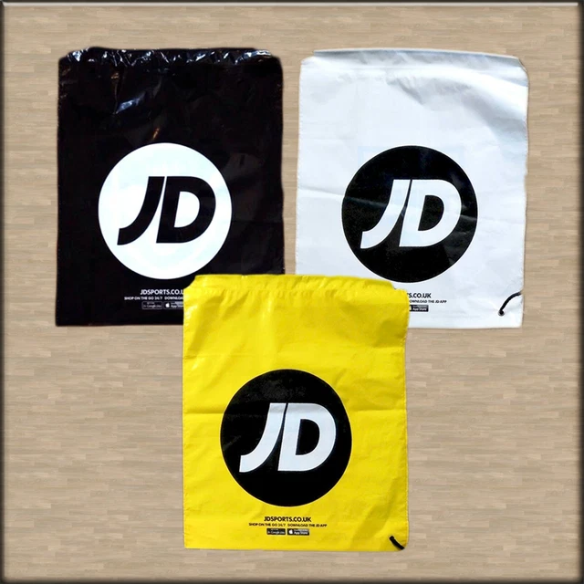 JD SPORTS DUFFLE Bag Cordon Couleurs Blanc, Noir, Gris OU