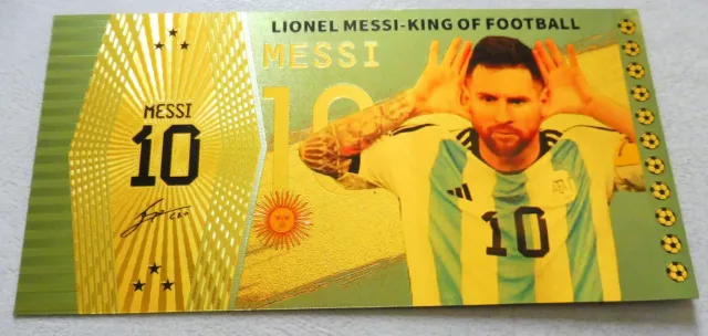 ★★ Argentine : Billet Polymer  " Or " 10 Pesos  Lionel Messi ★★ D9