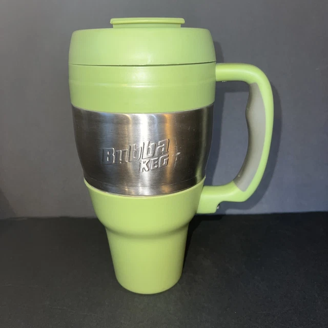 Bubba Keg Travel Mug Insulated 34 Ounce Lime Green With Bottle Opener Very Clean